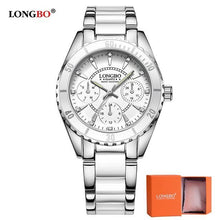 Load image into Gallery viewer, LONGBO Top Brand Fashion Watch Women Luxury Ceramic And Alloy Bracelet Analog Wristwatch Relogio Feminino Montre Relogio Clock