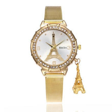 Load image into Gallery viewer, MEIBO Woman Watch  Eiffel Tower Luxury  Glass  Watch Fashion   Stainless Steel  Band   Quartz Wristwatches  Reloj Mujer  18FEB9