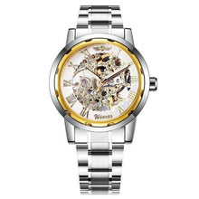 Load image into Gallery viewer, 2018 WINNER Mechanical Watches For Men Hand-wind Leather Watches Roman Number Skeleton Wristwatches Luminous Hands reloj hombre
