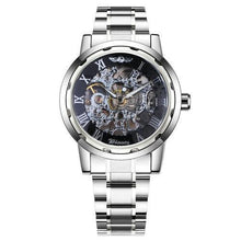Load image into Gallery viewer, 2018 WINNER Mechanical Watches For Men Hand-wind Leather Watches Roman Number Skeleton Wristwatches Luminous Hands reloj hombre