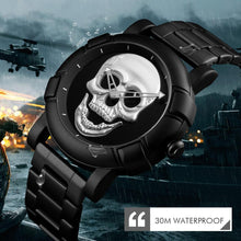 Load image into Gallery viewer, Skeleton Skull Watch Men Watches Luxury Brand Quartz Watch Sport Waterproof Stainless Steel Male Wristatch Reloj Militar Clock