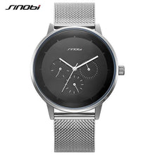 Load image into Gallery viewer, Fashion Quartz Men Watches SINOBI Top Brand Luxury Business High Quality Alloy Slim Mesh Strap Casual Week Clock Calendar Watch