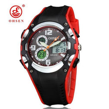 Load image into Gallery viewer, OHSEN Electronic Women Sport Watch Waterproof 30M Outdoor Analog Alarm Dual Display Wristwatches Quartz Digital Relogio Feminino