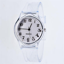 Load image into Gallery viewer, Transparent Clock Silicon Watch Women Sport Casual Quartz Wristwatches Novelty Crystal Ladies Watches Cartoon Reloj Mujer 2018