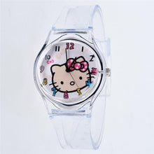Load image into Gallery viewer, Transparent Clock Silicon Watch Women Sport Casual Quartz Wristwatches Novelty Crystal Ladies Watches Cartoon Reloj Mujer 2018