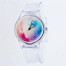 Load image into Gallery viewer, Transparent Clock Silicon Watch Women Sport Casual Quartz Wristwatches Novelty Crystal Ladies Watches Cartoon Reloj Mujer 2018