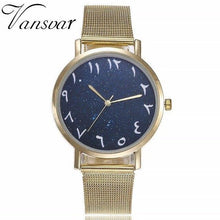 Load image into Gallery viewer, Hot Fashion Women Silver Mesh Arabic Numbers Watches Casual Stainless Steel Stars Dial Quartz Wristwatches Relogio Feminino