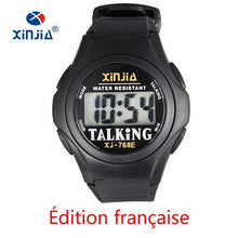 Load image into Gallery viewer, XINJIA New Talking Watch For Blind Men Women Casual Sport Digital Elderly Visially Impaired  Italian Arabic Russian Korean Time