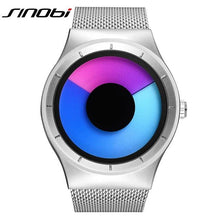 Load image into Gallery viewer, SINOBI Brand Creative Sports Quartz Watch Men Stainless Steel Strap Mens Watches 2018 Fashion Rotation Clock Relogio Masculino