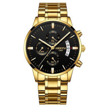 Load image into Gallery viewer, NIBOSI Waterproof Business Watches Men Luxury Brand Quartz Military Watch Leather Steel Men's Wristwatch relogio masculino