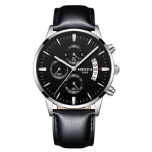 Load image into Gallery viewer, NIBOSI Waterproof Business Watches Men Luxury Brand Quartz Military Watch Leather Steel Men's Wristwatch relogio masculino