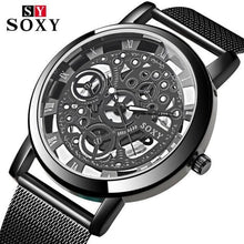 Load image into Gallery viewer, SOXY Wrist Watch Men Mesh Belt Women Unisex Quartz Watches Fashion Designer Hollow Watch relogio feminino montre femme 2018