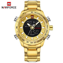 Load image into Gallery viewer, NAVIFORCE Luxury Brand Men Military Sport Watches Men's Digital Quartz Clock Full Steel Waterproof Wrist Watch relogio masculino