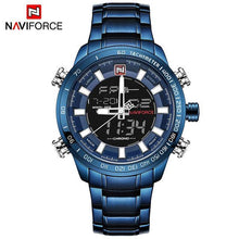 Load image into Gallery viewer, NAVIFORCE Luxury Brand Men Military Sport Watches Men's Digital Quartz Clock Full Steel Waterproof Wrist Watch relogio masculino