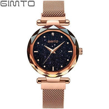 Load image into Gallery viewer, Magnet Buckle Luxury Women Watches Crystal Rose Gold Quartz Ladies Watch Stainless Steel Dress Female Clock relogio feminino