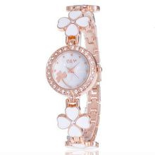 Load image into Gallery viewer, Exquisite New Fashion Women's Bracelet Watch Minimalism Rhinestone Golden Stainless Steel Wrist Watches Casual Stylish reloj B7